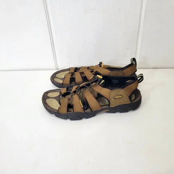 Keen Brown Open-Toe Sandals With Adjustable Bungee Cord Men's Size 12 - Picture 4 of 6